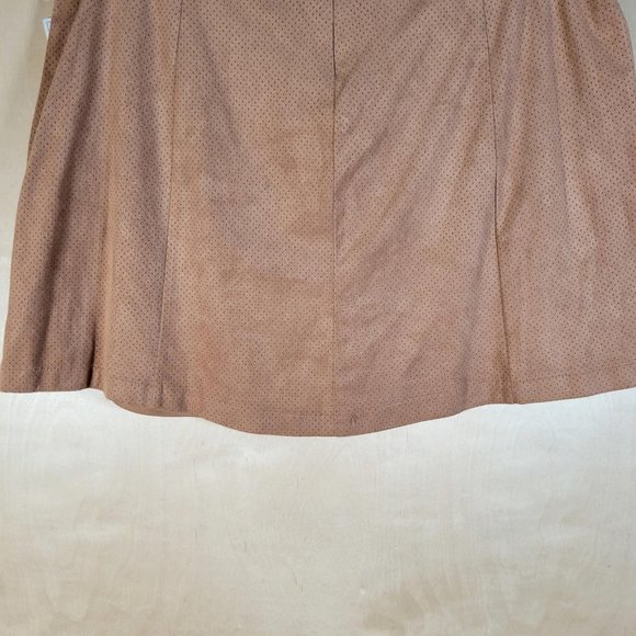 American Rag Faux Suede Button Front Mini Skirt Brown Women Plus Sz 1X NWT - Picture 9 of 9